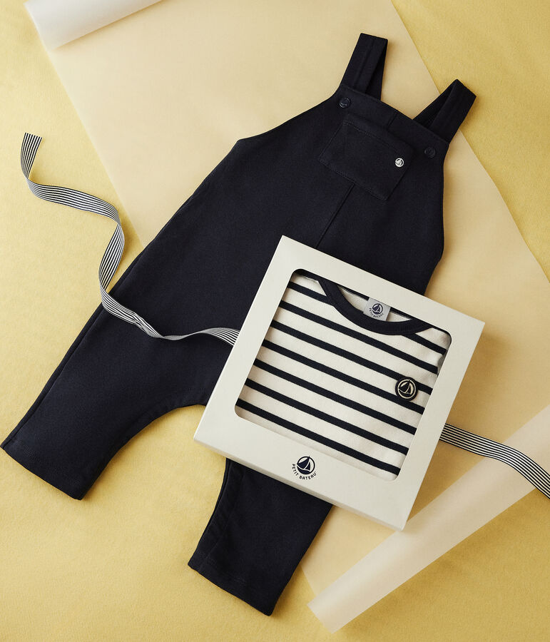 Coffret cadeau b&eacute;b&eacute; salopette et marini&egrave;re variante 1