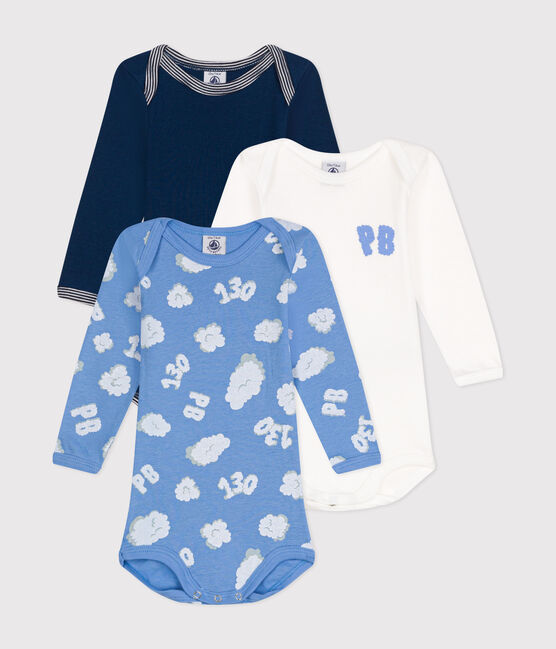Lot de 3 bodies bébé manches longues en coton variante 4