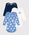 Lot de 3 bodies bébé manches longues en coton variante 4
