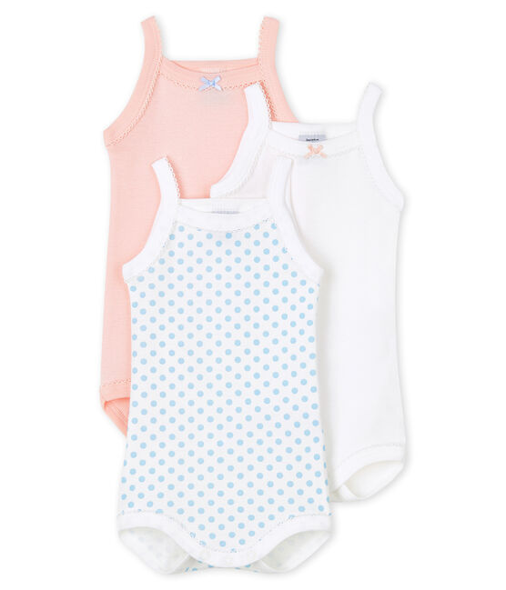 Lot De 3 Bodies A Bretelles Bebe Fille Variante 1 Petit Bateau