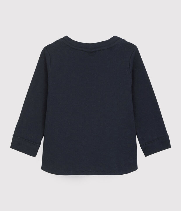 Tee-shirt en coton b&eacute;b&eacute; bleu marine