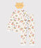 Pyjama déguisement phosphorescent imprimé avec masque panthère en coton enfant blanc MARSHMALLOW/blanc MULTICO