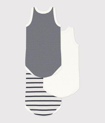 Lot de 3 bodies sans manches bébé (Petit Bateau) - Image 1