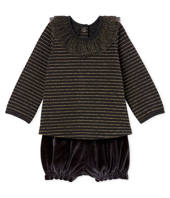 Ensemble 2 pièces bébé fille noir NOIR/blanc MULTICO