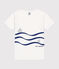 Tee-shirt manches courtes en coton enfant blanc ECUME