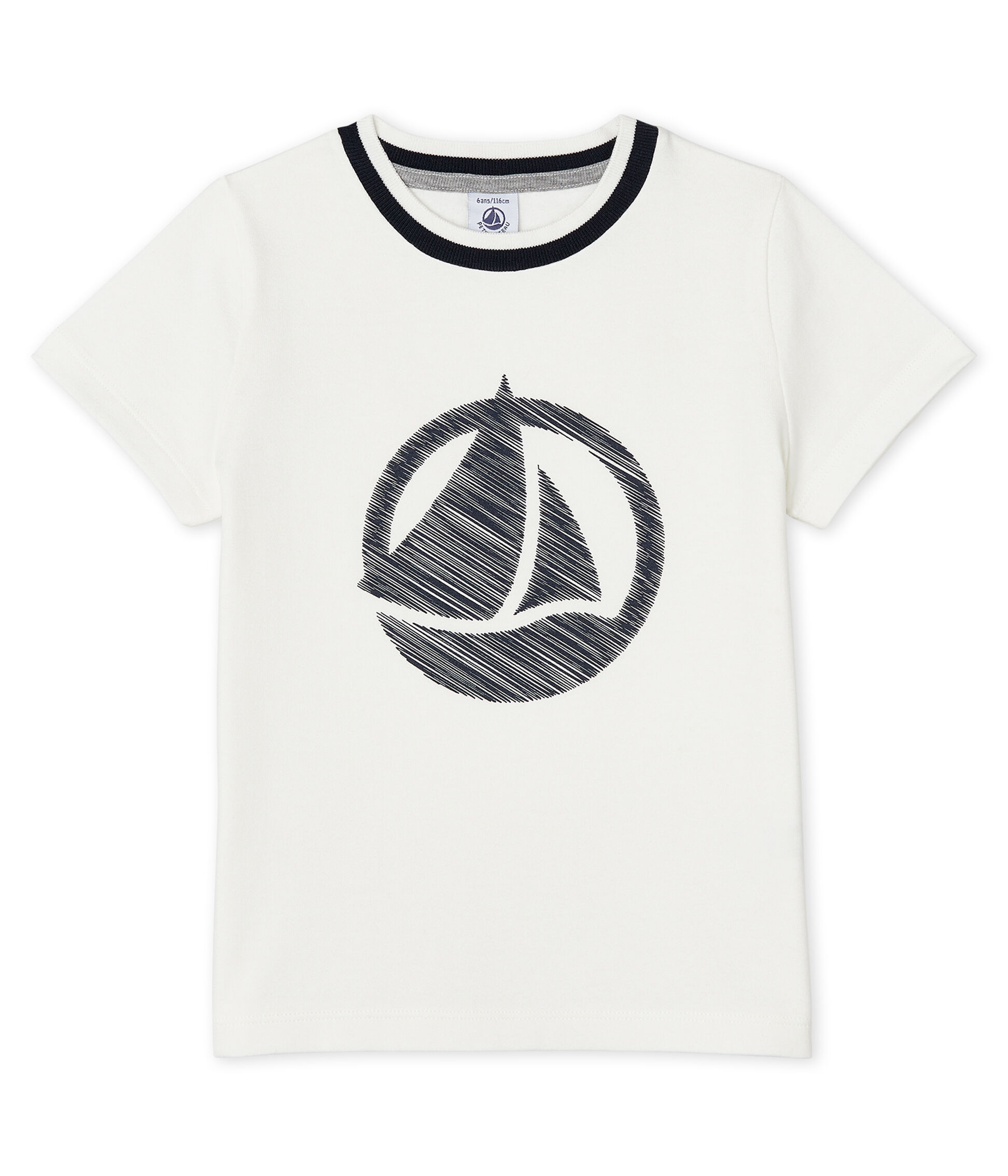 Tee-shirt manches courtes enfant garçon MARSHMALLOW | Petit Bateau