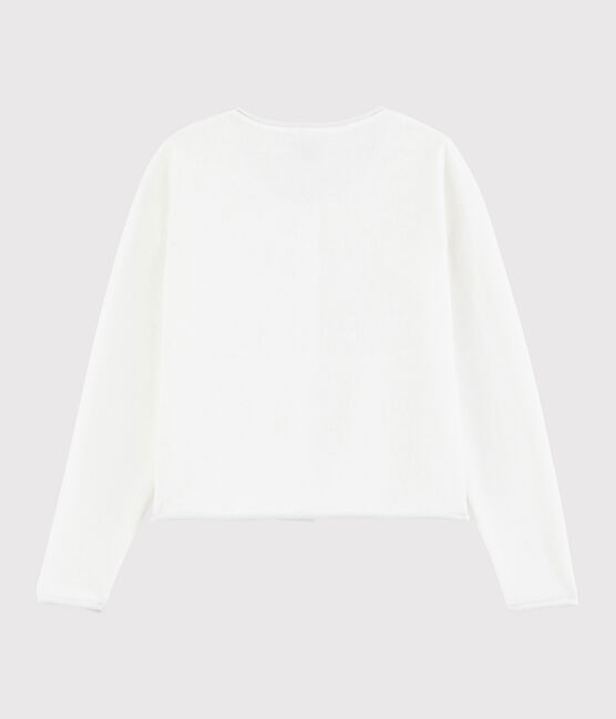 Cardigan en tricot coton enfant fille blanc MARSHMALLOW