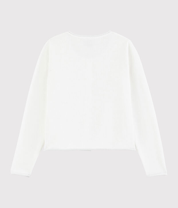 Cardigan en tricot coton enfant fille blanc