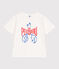 Teeshirt enfant en coton manches courtes imprimé blanc MARSHMALLOW