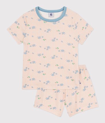Pyjama short enfant en coton imprimé éléphants