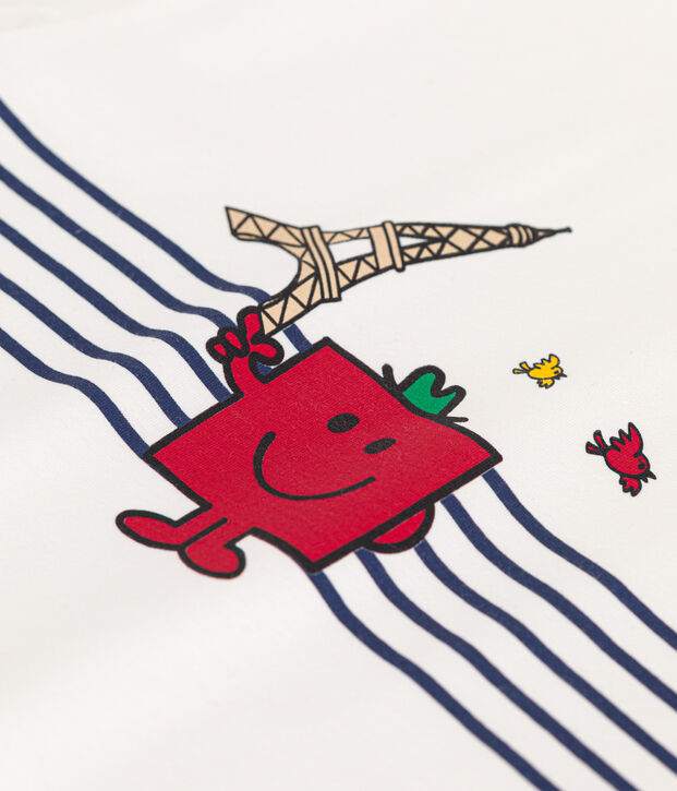 Tee-shirt Monsieur Madame en coton enfant blanc