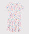 Chemise de nuit imprimé jungle petite fille en coton blanc MARSHMALLOW/blanc MULTICO