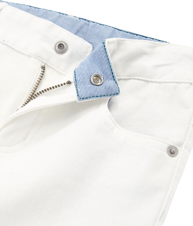 Pantalon enfant garcon blanc MARSHMALLOW