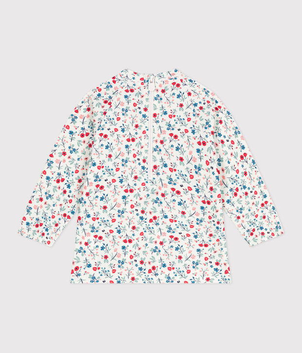 T-shirt anti UV b&eacute;b&eacute;, imprim&eacute; fleuri blanc/multicouleur