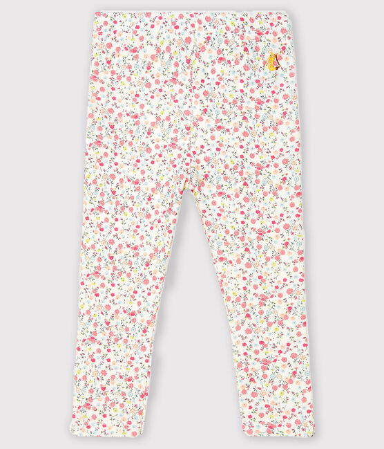 Legging imprimé bébé fille blanc MARSHMALLOW/blanc MULTICO