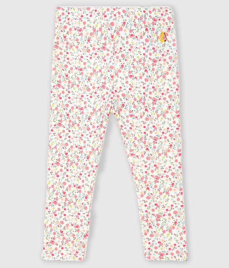 Legging imprim&eacute; b&eacute;b&eacute; fille blanc/multicouleur