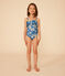 Maillot de bain 1 pièce imprimé enfant fille bleu BEACH/ MULTICO