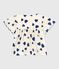 Blouse enfant en popeline de coton manches courtes imprimée bleu MILK/ SOIR
