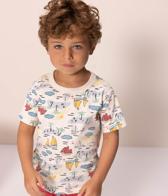 Tee-shirt imprimé manches courtes enfant garçon blanc AVALANCHE/ MULTICO