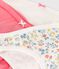 Lot de 3 culottes petite fille fleurs en coton variante 1