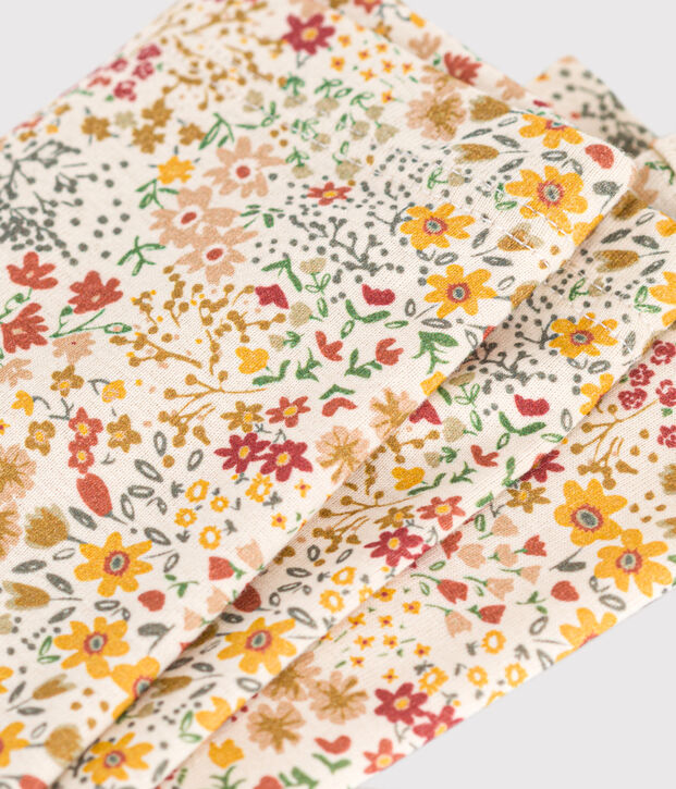 Legging en coton b&eacute;b&eacute; &eacute;cru/multicouleur