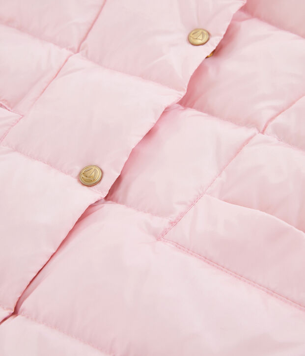 Doudoune duvet et plume enfant fille rose