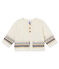 Cardigan tricot jacquard bébé garçon blanc MARSHMALLOW