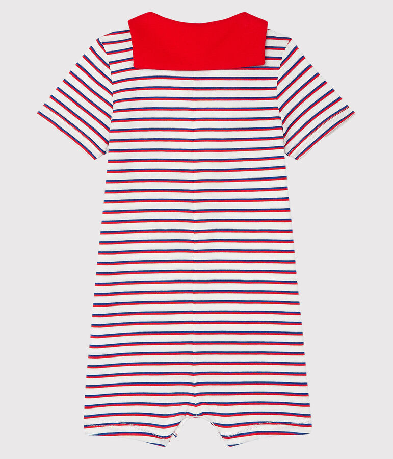 Combicourt b&eacute;b&eacute; gar&ccedil;on ray&eacute; blanc/multicouleur