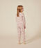 Pyjama en molleton gratté imprimé étoiles et cœurs enfant rose SALINE/blanc MULTICO