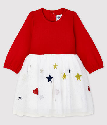 PETIT BATEAU - Robe manches longues bébé fille