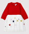 Robe manches longues bébé fille rouge TERKUIT/blanc MULTICO