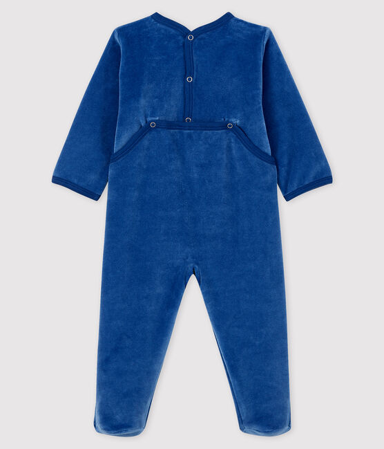 Dors-bien bleu bébé en velours bleu MAJOR