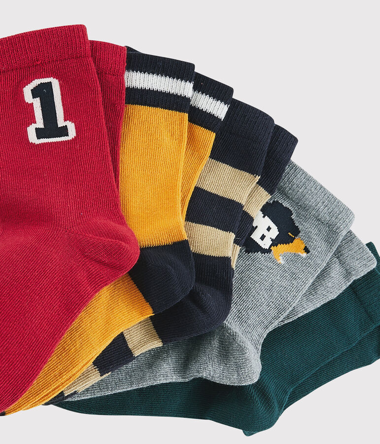Lot de 5 paires de chaussettes enfant gar&ccedil;on multicouleur