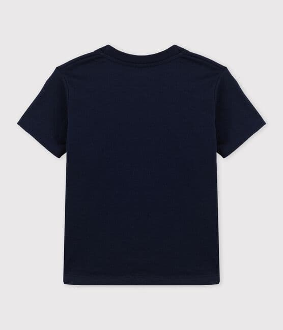 Tee-shirt manches courtes en jersey enfant garçon bleu SMOKING