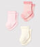 Trio de chaussettes bébé en tricot variante 1