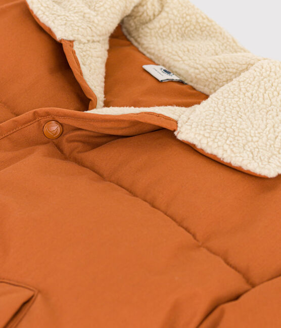 Veste courte doublée en sherpa enfant garçon/fille marron ECUREUIL