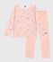 Pyjama  en velours blanc/rose/multicouleur