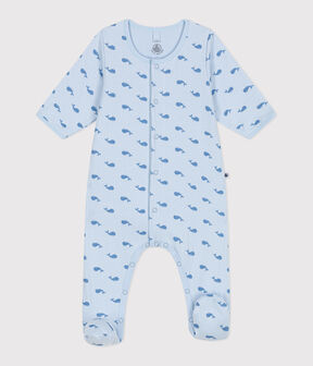 Bodyjama bébé en tubique baleine bleu TOUDOU/ ALASKA
