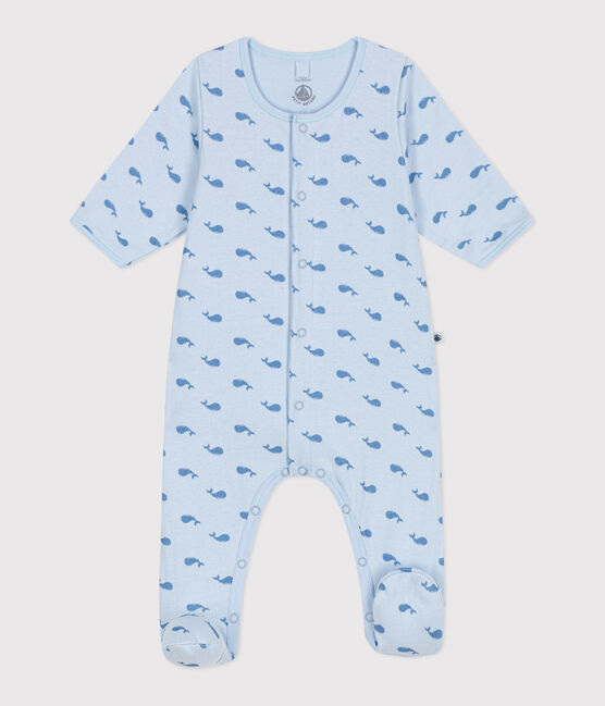 Bodyjama bébé en tubique baleine bleu TOUDOU/ ALASKA