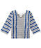 Marinière kimono pour femme blanc MARSHMALLOW/bleu SMOKING