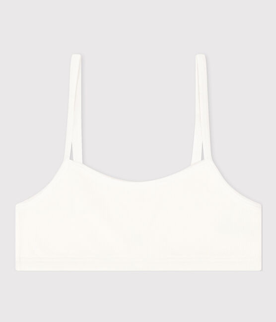 Brassière femme en coton élasthanne blanc MARSHMALLOW