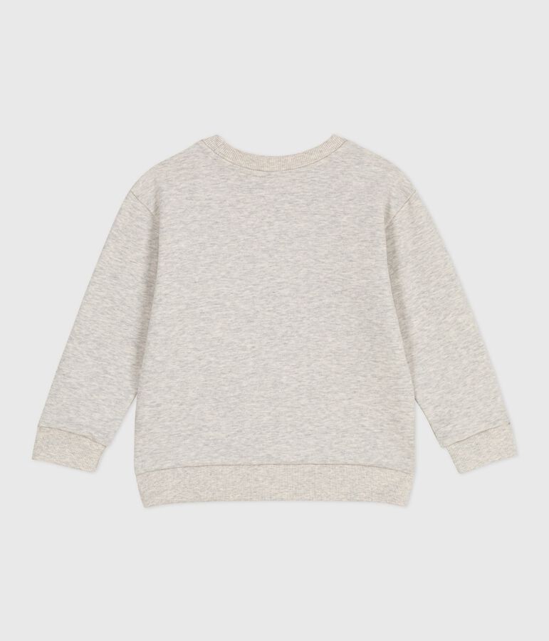 Sweatshirt enfant mixte en coton gris BELUGA CHINE