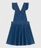 Robe enfant salopette en denim bleu DENIM MOYEN