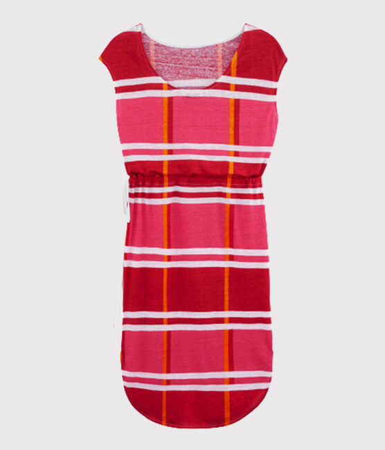 Robe femme rose GEISHA/blanc MULTICO