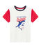 Tee-shirt enfant garcon blanc MARSHMALLOW/rouge PEPS