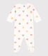 Pyjama coeurs multicolores en velours bébé
