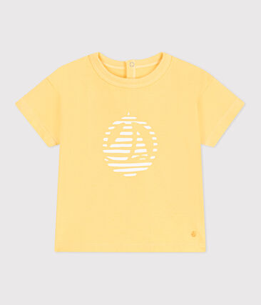 T-shirt bébé en coton à manches courtes uni