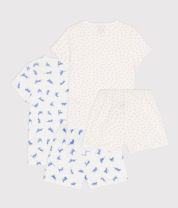 Lot de pyjamas shorts enfant en coton imprim&eacute;s multicouleur