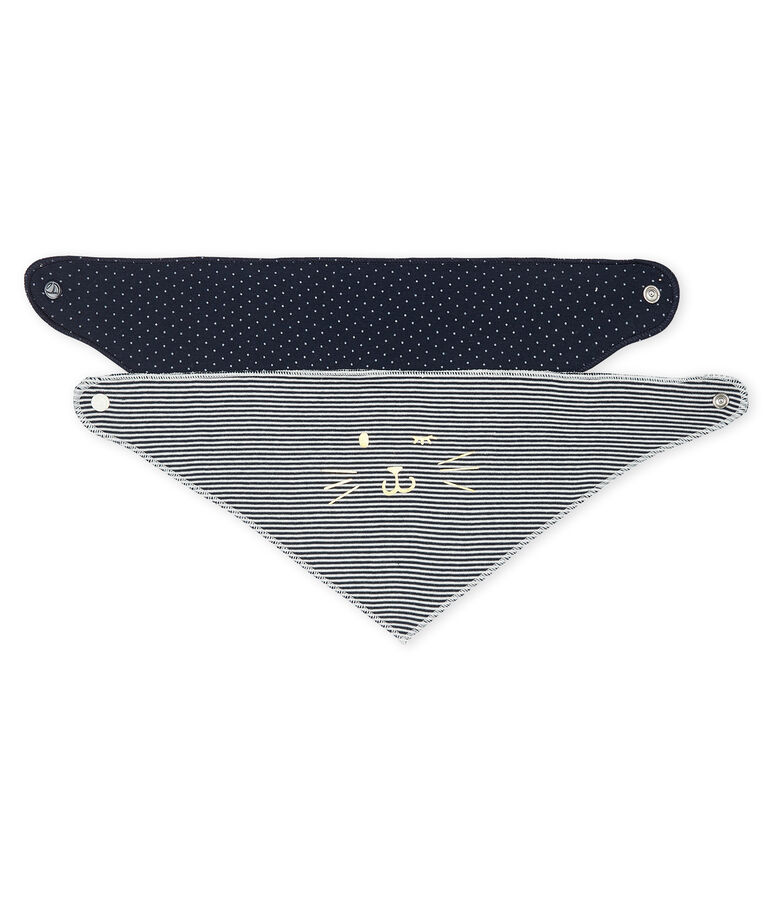 Lot de 2 bandanas-bavoirs b&eacute;b&eacute; fille multicouleur