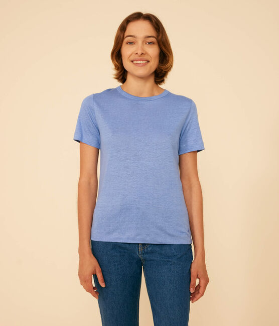 Tee-shirt en lin femme bleu GAULOISE